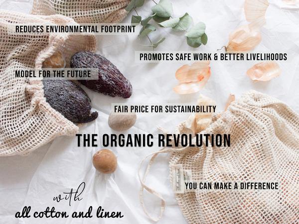 Sustainable reusable mesh produce bags and cotton muslin bags Sustainable reusable mesh produce bags and cotton muslin bags