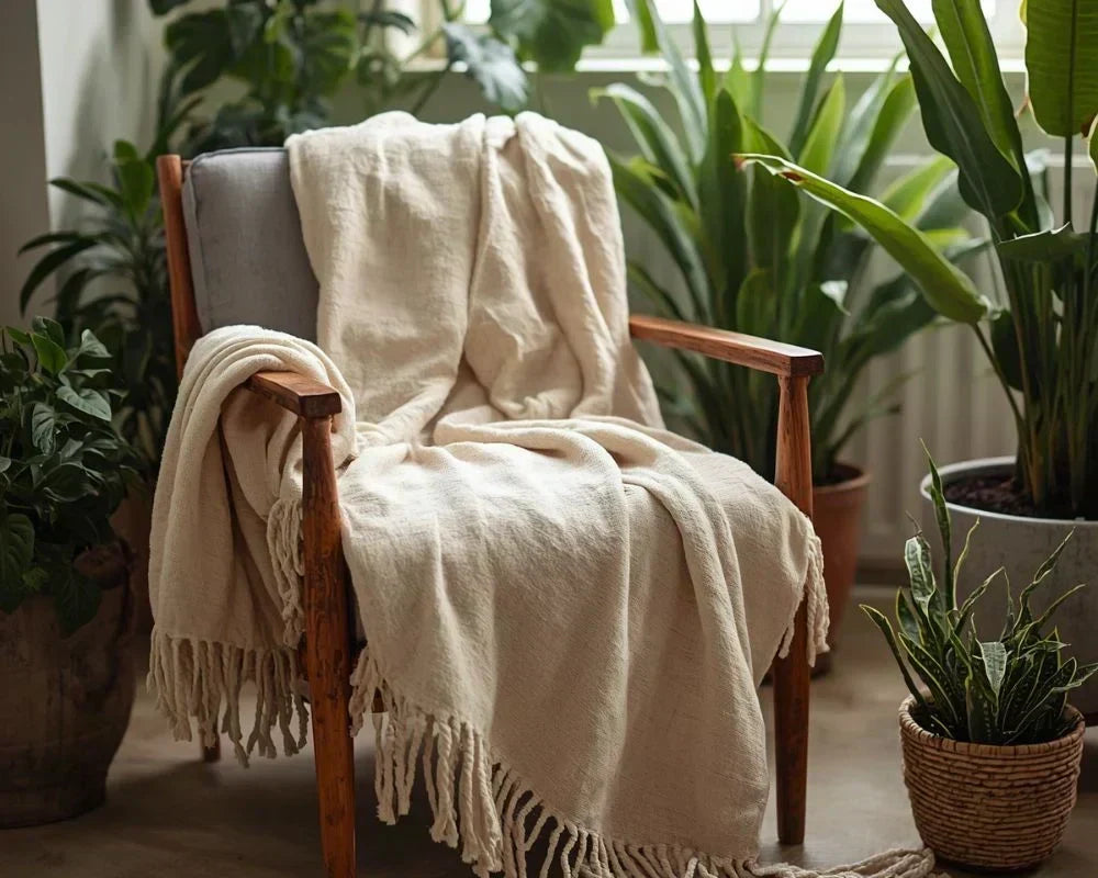 Cotton throw blankets for a cozy living room and bedroom Cotton throw blankets for a cozy living room and bedroom