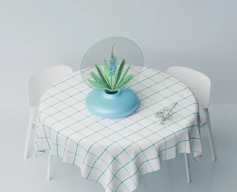 Using Square Tablecloth for a Round Table Using Square Tablecloth for a Round Table