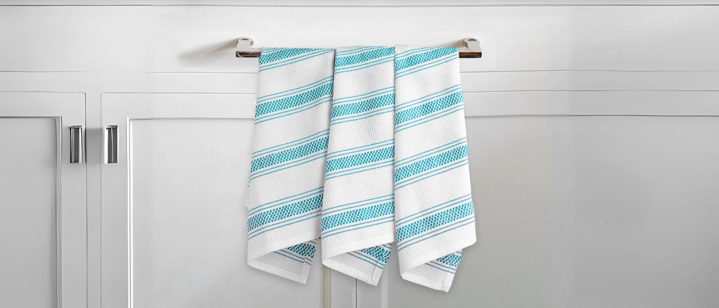 Stripe Dish Towels: Country Striped Dish Towels Serving multiple purposes, Dish Towels will be indispensable for your everyday errands. Available in aesthetically pleasing colors and design, perfectly accent your kitchen decor with our lovely towels. 