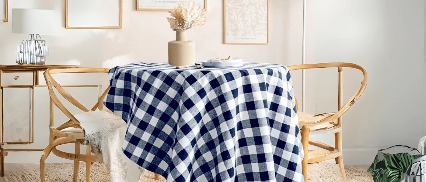 Buffalo Check Tablecloth: Dress up a beautiful table with ACL Checkered Tablecloth! Spread the lovely Cotton Tablecloth before laying out tableware and food to protect your tables from food stains and water spillages.