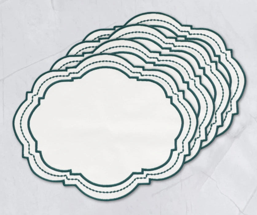 Elegant oval table mats for dining setup with soft cotton fabric Elegant oval table mats for dining setup with soft cotton fabric