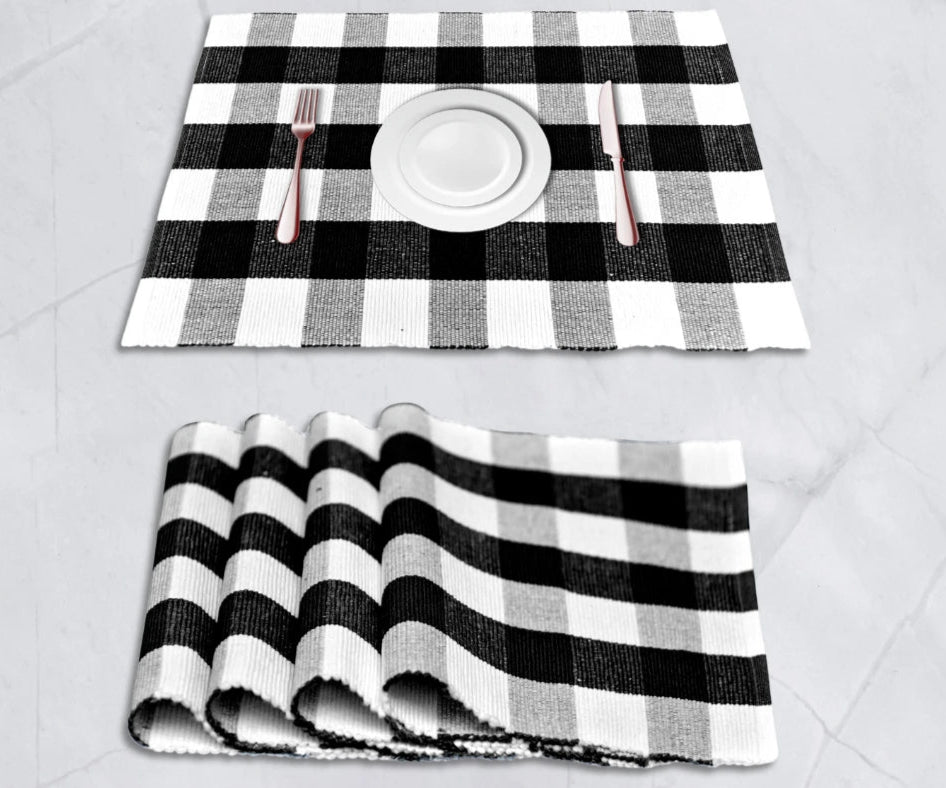 Blue plaid placemats - checkered Blue plaid placemats - checkered