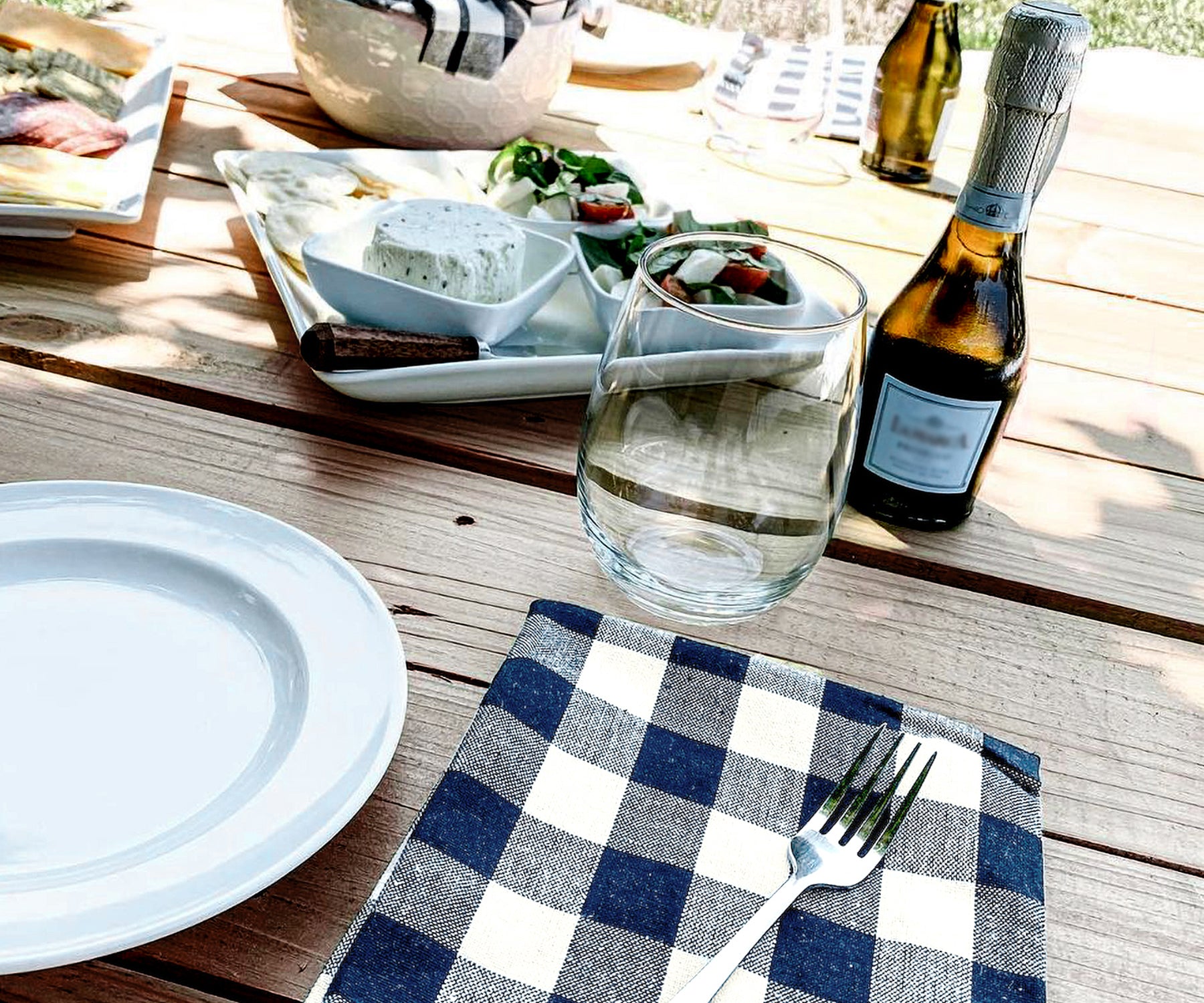 Black and White Buffalo Checkered Napkins Black and White Buffalo Checkered Napkins