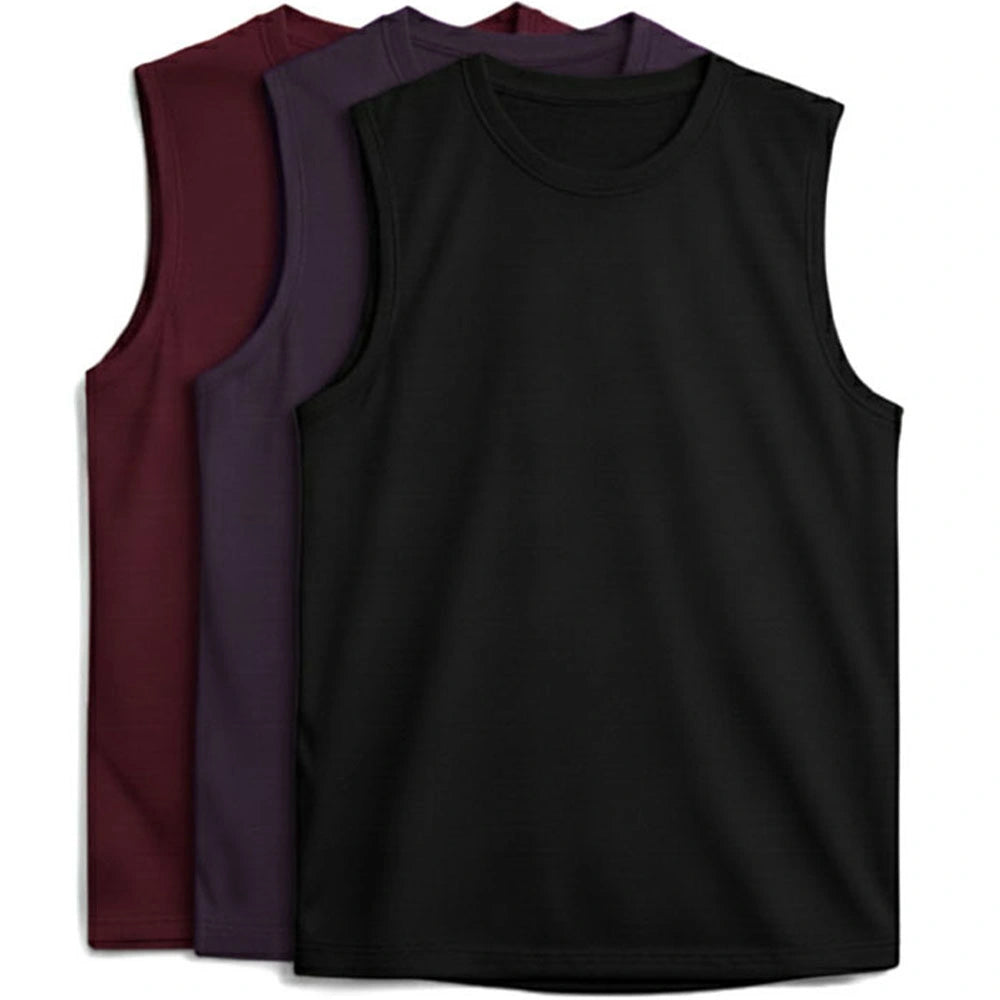 Men’s sleeveless muscle tees – solid color range Men’s sleeveless muscle tees – solid color range