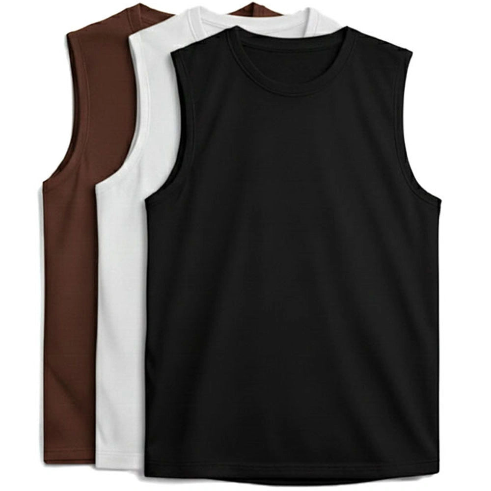 Sleeveless men’s cotton vests – color options available Sleeveless men’s cotton vests – color options available