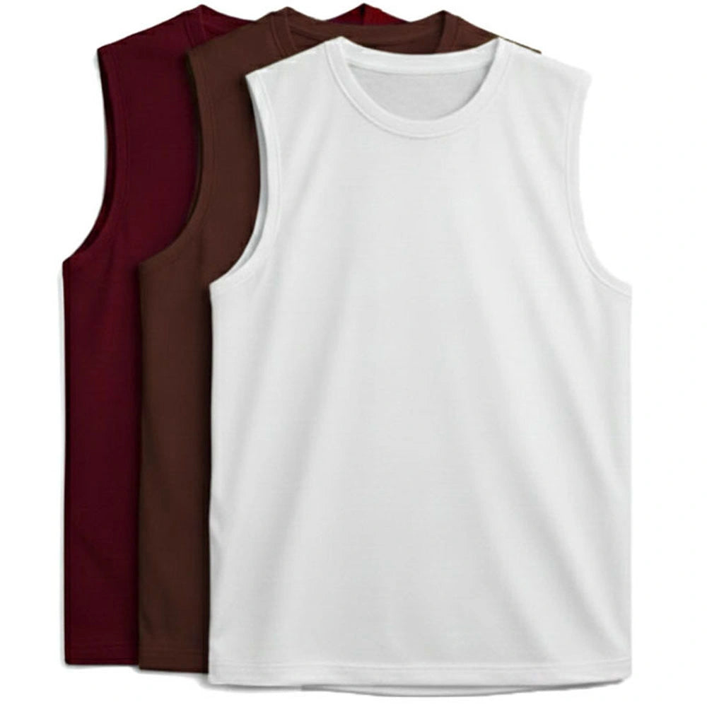 Men’s cotton sleeveless vests – multiple shades available Men’s cotton sleeveless vests – multiple shades available