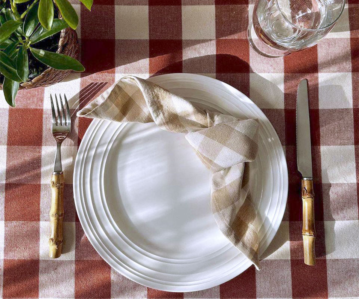 Buffalo check napkins, a trendy choice for modern rustic decor. Buffalo check napkins, a trendy choice for modern rustic decor.