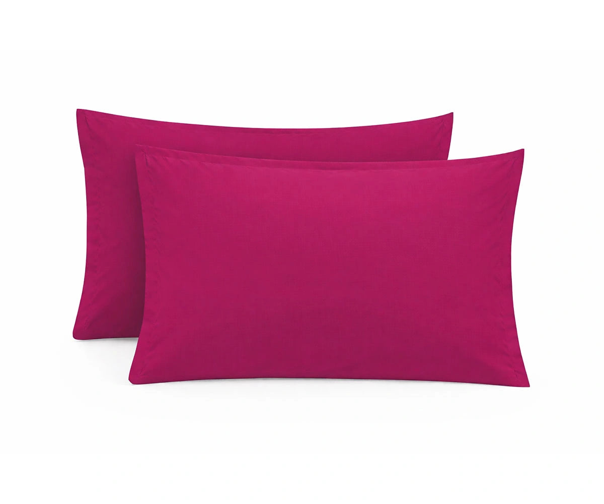fuchsia pink cotton pillowcase with vibrant solid color fuchsia pink cotton pillowcase with vibrant solid color