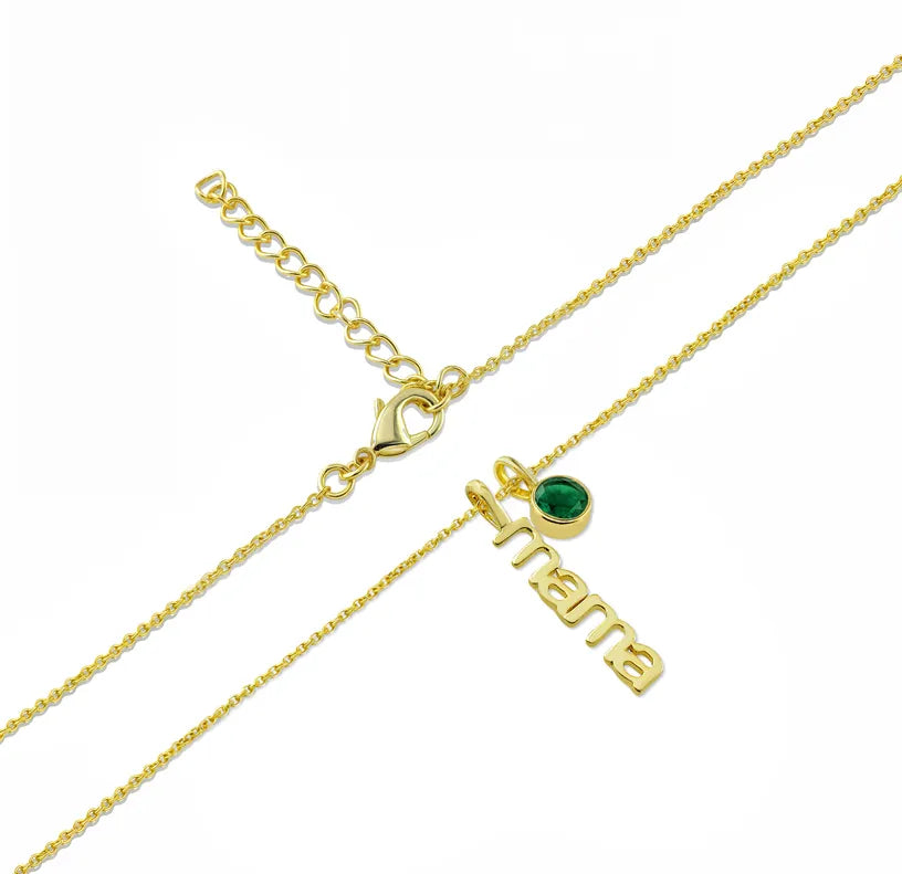 Mama necklace with adjustable gold chain Mama necklace with adjustable gold chain