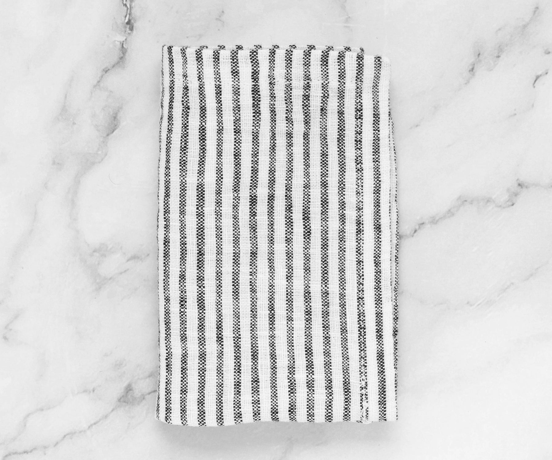 Black Linen Striped Napkins Black Linen Striped Napkins