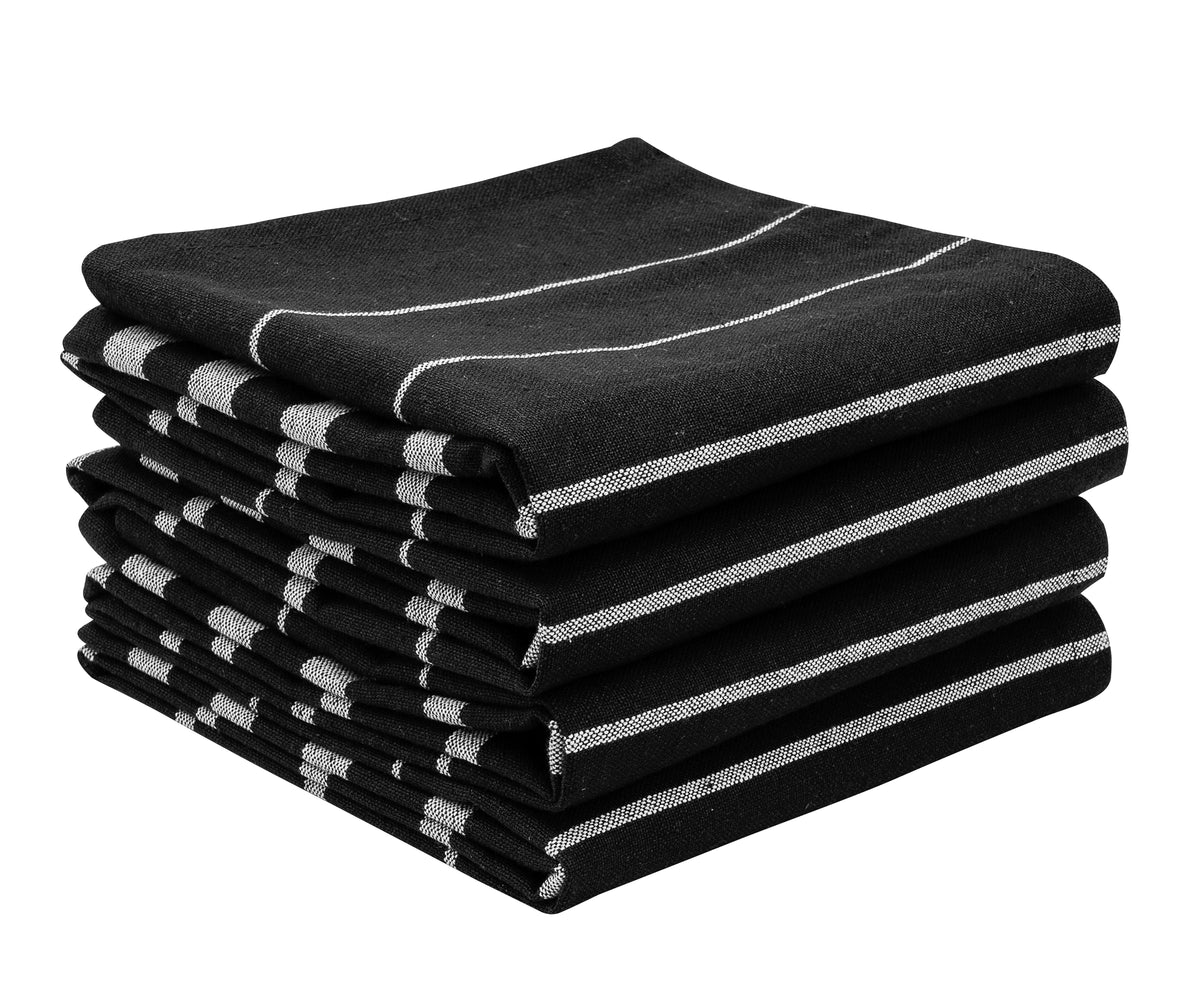Black striped towel adds a stylish touch to your kitchen decor. Black striped towel adds a stylish touch to your kitchen decor.