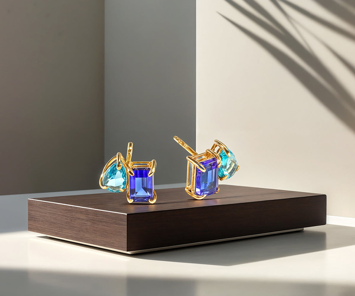 Blue Sapphire Stud Earrings Blue Sapphire Stud Earrings
