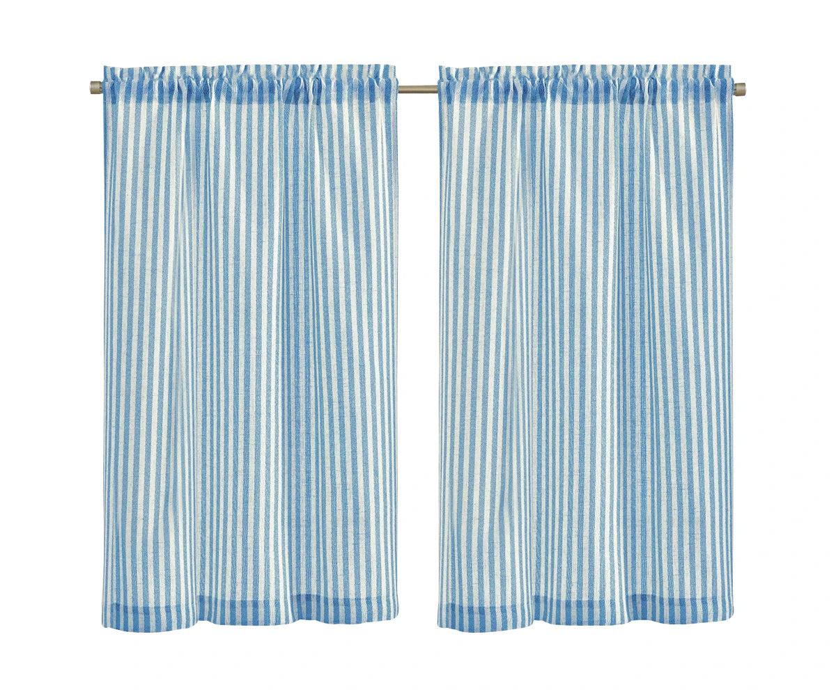 Blue Curtains For Kitchen -Set of 2 Blue Curtains For Kitchen -Set of 2