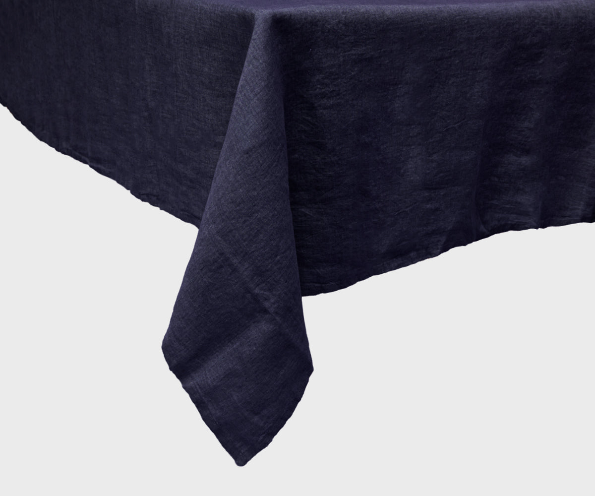 Dark Blue Linen Tablecloth Dark Blue Linen Tablecloth