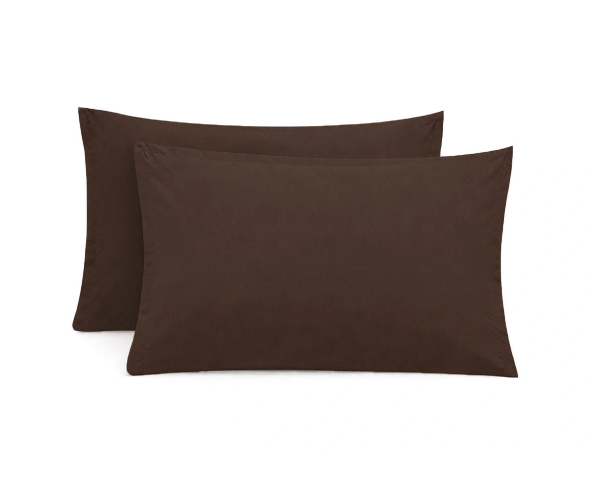 Brown cotton king size pillow cases in soft durable cotton fabric, breathable and easy-care pillow covers for everyday bedroom use Brown cotton king size pillow cases in soft durable cotton fabric, breathable and easy-care pillow covers for everyday bedroom use