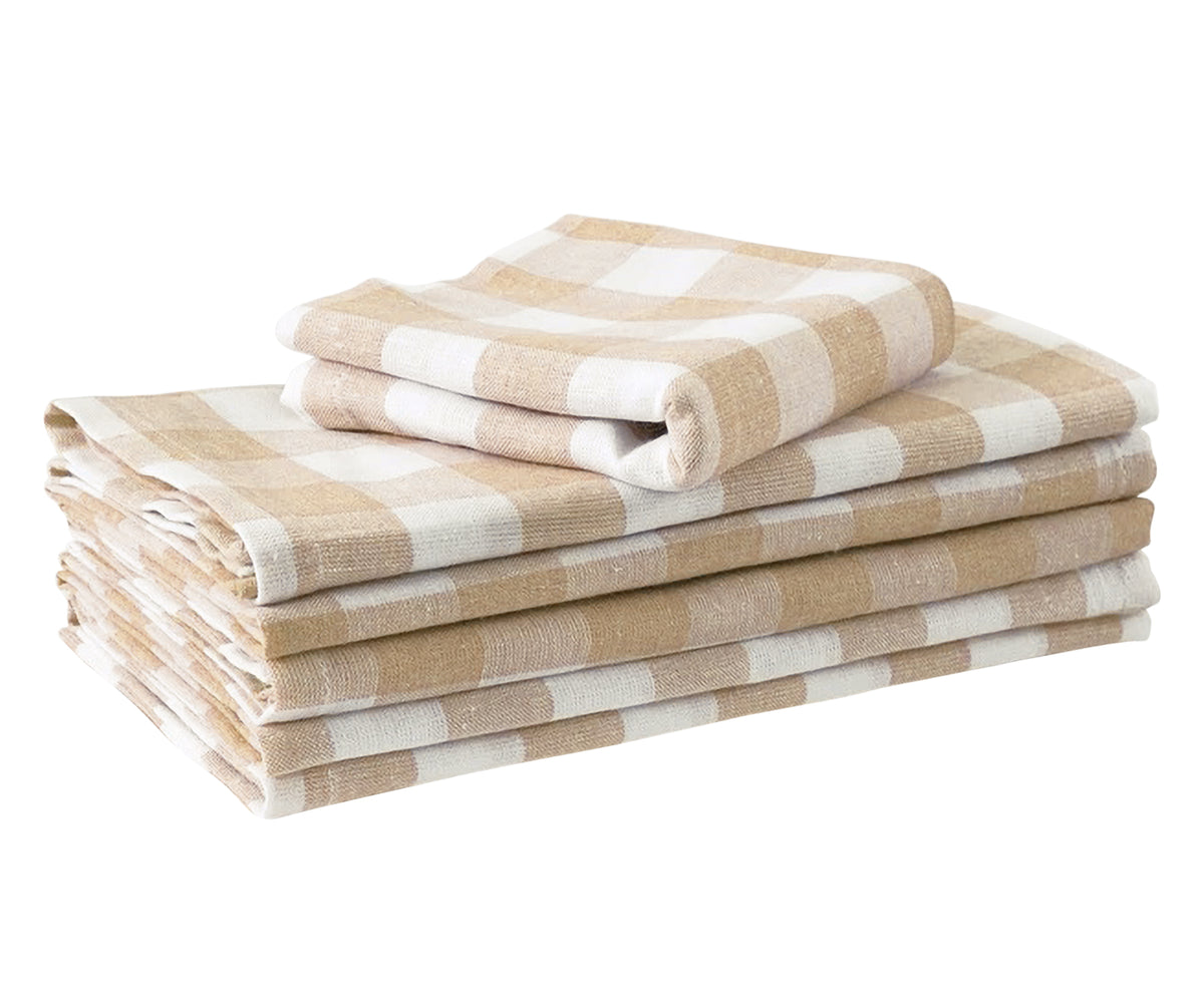 Beige And Cream Buffalo Checkered Napkins Beige And Cream Buffalo Checkered Napkins