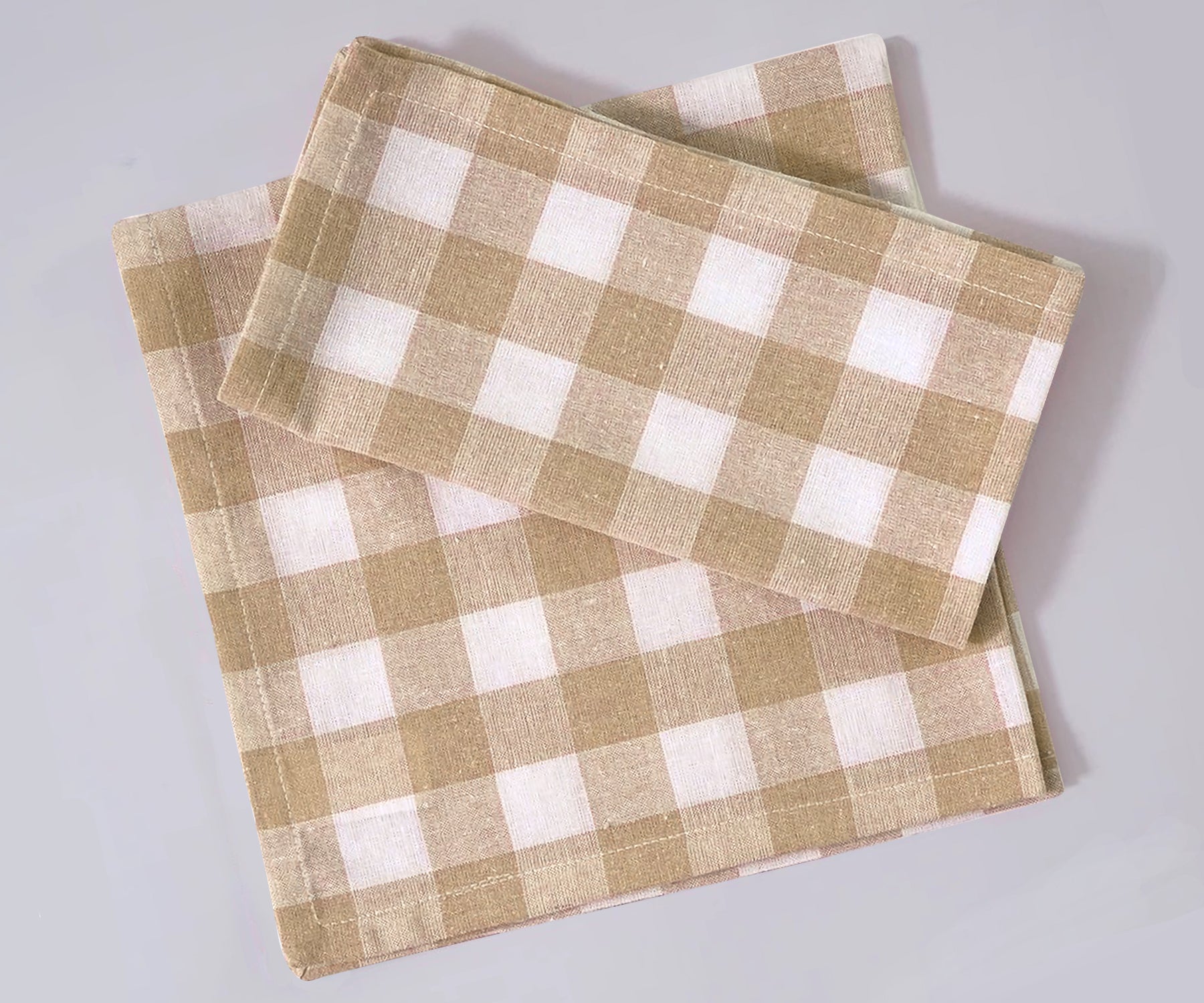 Beige And Cream Buffalo Checkered Napkins Beige And Cream Buffalo Checkered Napkins