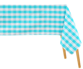 Elegant Gingham Tablecloth in assorted colors and sizes.