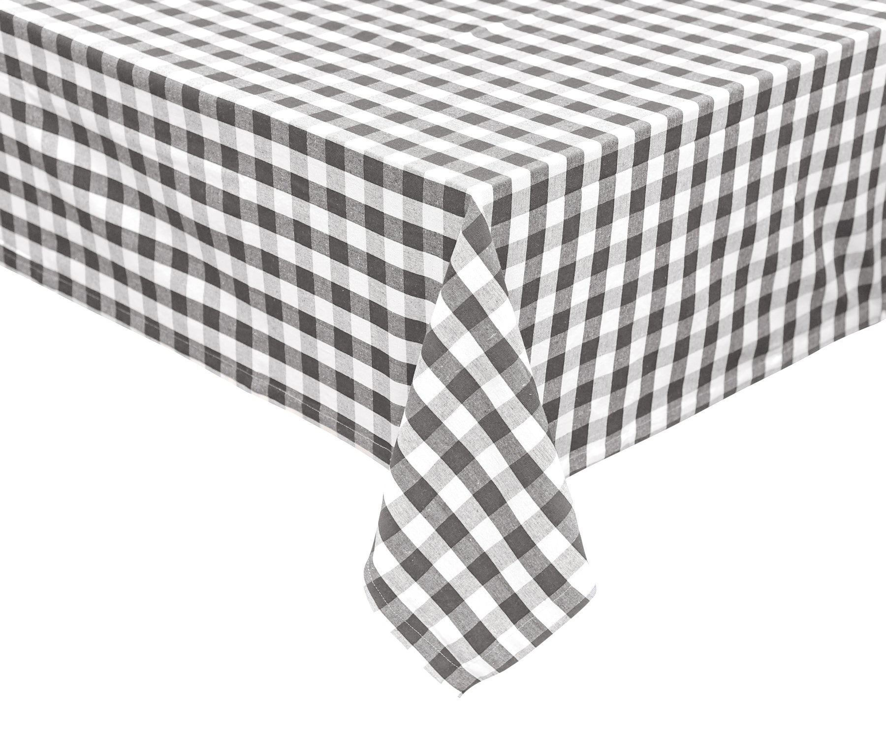 Plaid tablecloth for a cozy and inviting dining experience. Plaid tablecloth for a cozy and inviting dining experience.