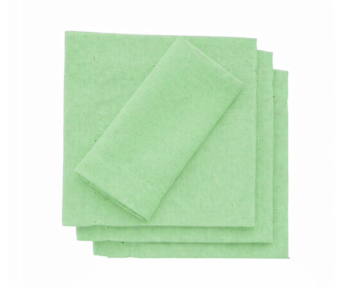 Sage green cotton cocktail napkins set, reusable fabric drink napkins for cocktail parties Sage green cotton cocktail napkins set, reusable fabric drink napkins for cocktail parties