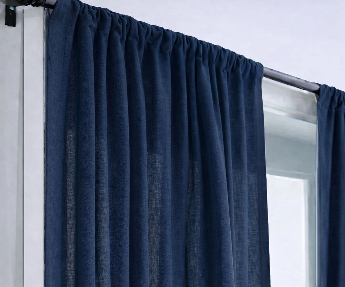 navy blue linen curtains offering a bold yet timeless look, ideal for elegant living rooms and layered window treatments. navy blue linen curtains offering a bold yet timeless look, ideal for elegant living rooms and layered window treatments.