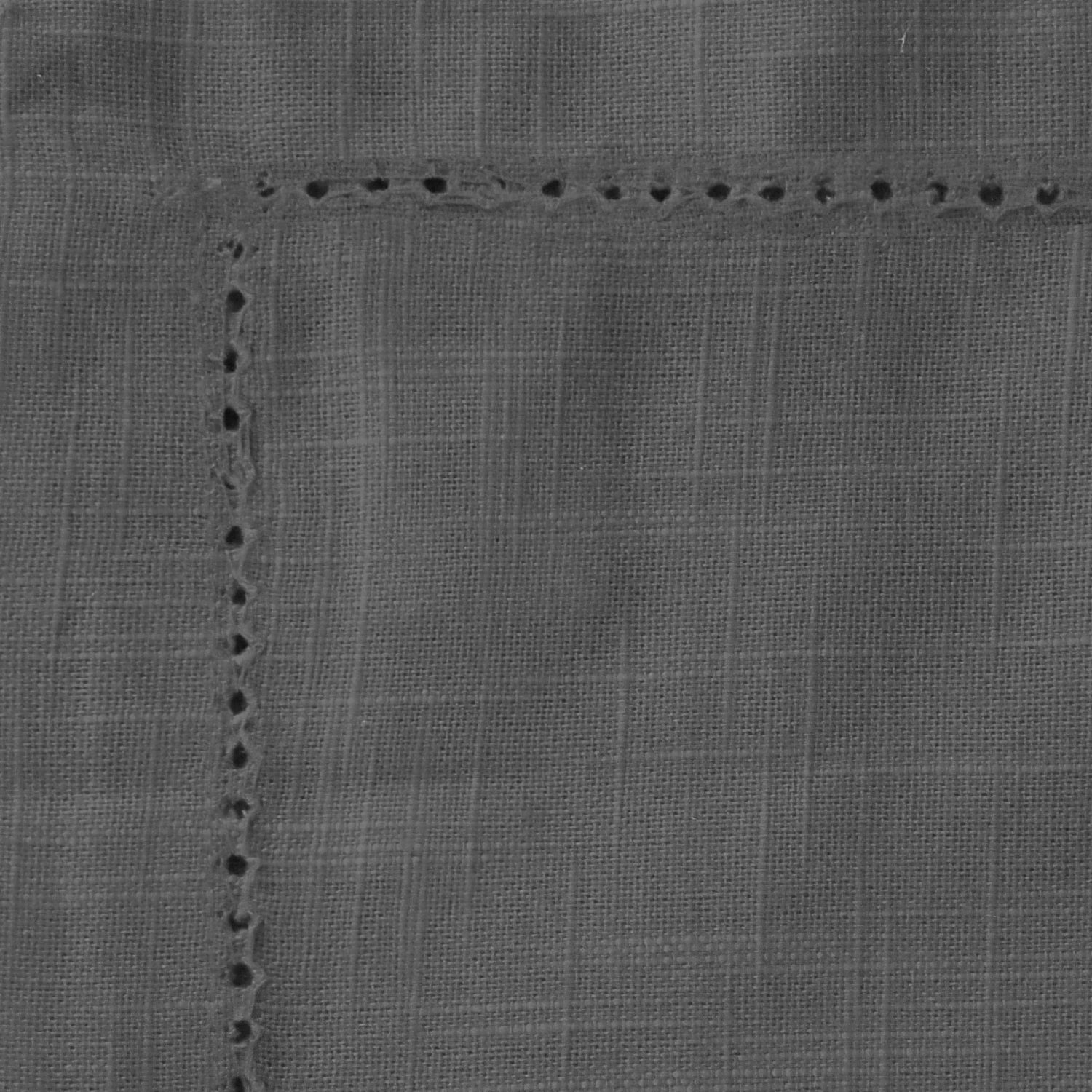 Breathable 100% cotton gray tablecloth with stitched border Breathable 100% cotton gray tablecloth with stitched border