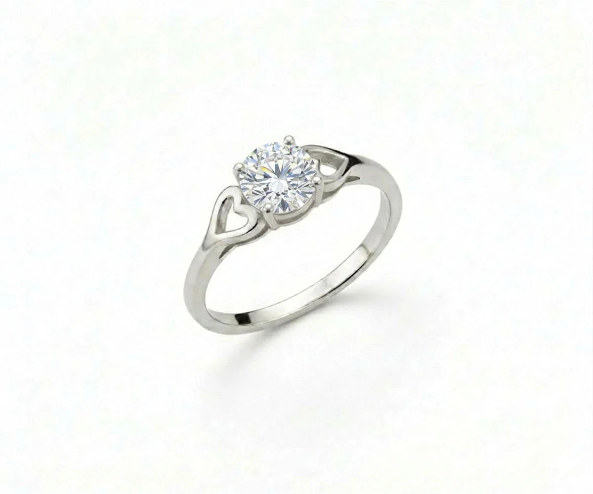 elegant clear crystal ring for women with gold finish elegant clear crystal ring for women with gold finish