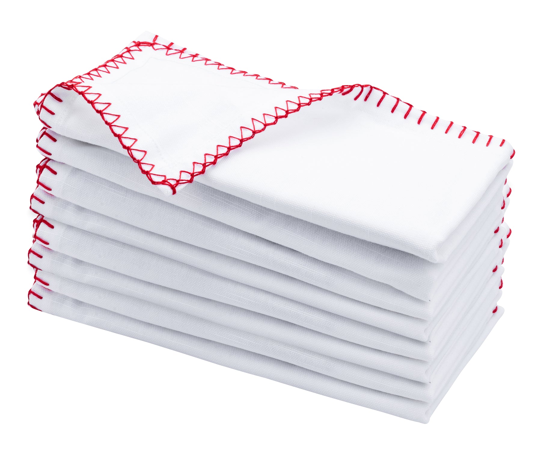 Shell edge napkins, adorned with delicate shell-inspired trim for a coastal-inspired touch to your table decor. Shell edge napkins, adorned with delicate shell-inspired trim for a coastal-inspired touch to your table decor.