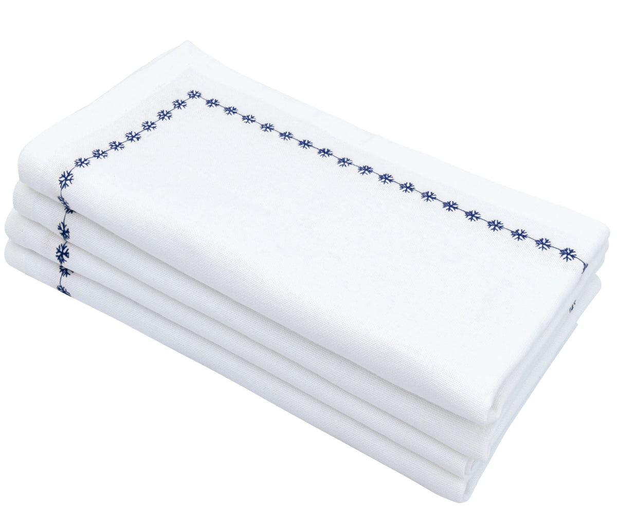 Navy Blue Snowflake Dinner Napkins Navy Blue Snowflake Dinner Napkins