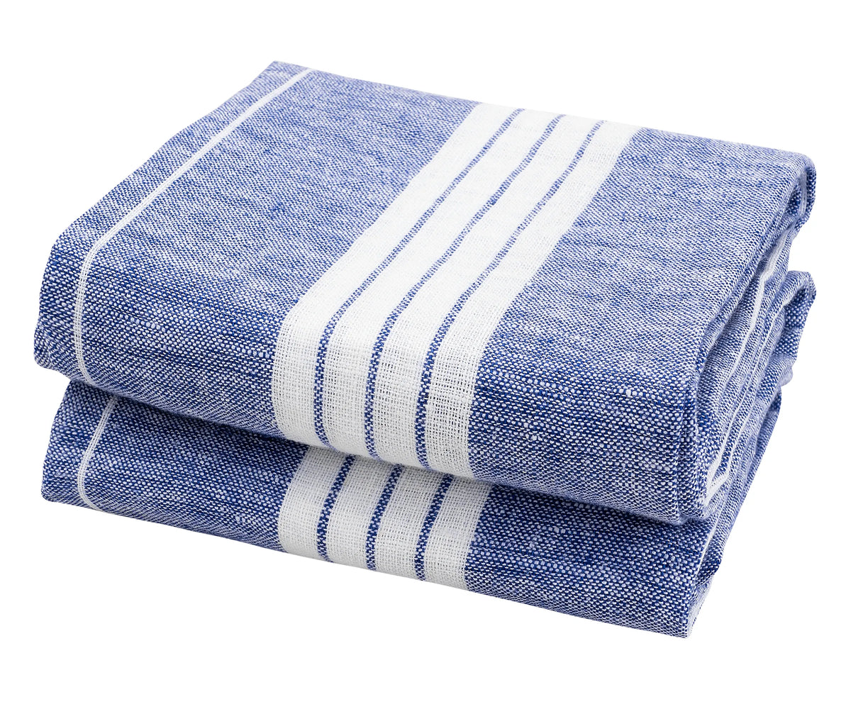 Blue and white striped linen kitchen dish towels set of 2 for modern farmhouse kitchens Blue and white striped linen kitchen dish towels set of 2 for modern farmhouse kitchens