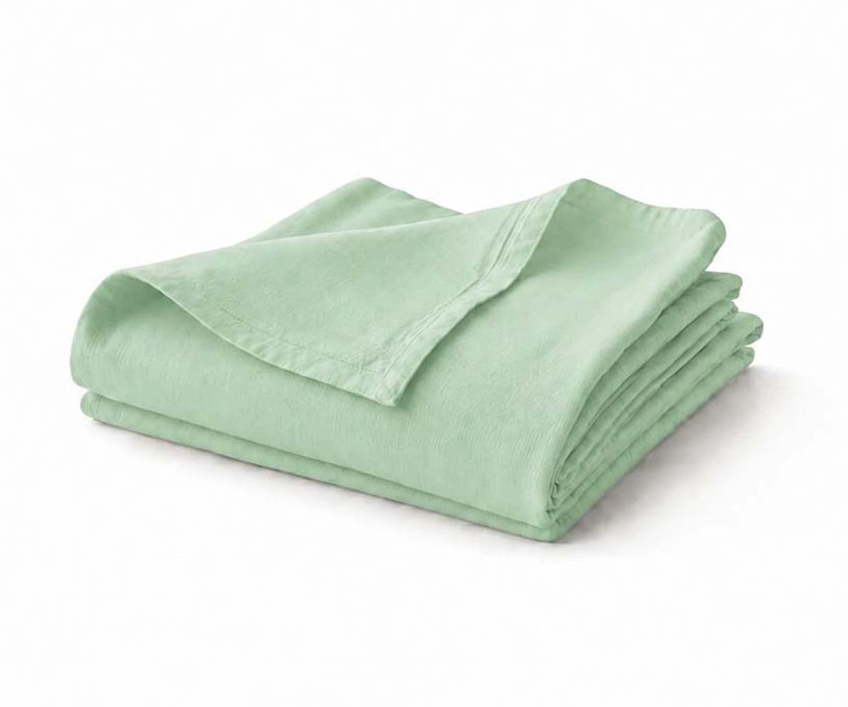 Sage Green linen flat sheet for cooling sleep and natural breathable bedding Sage Green linen flat sheet for cooling sleep and natural breathable bedding