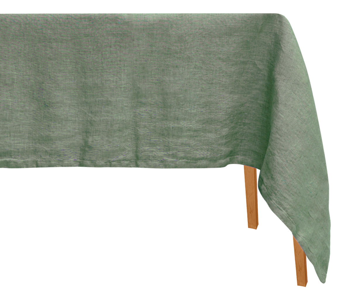Forest Green Linen Tablecloth Forest Green Linen Tablecloth
