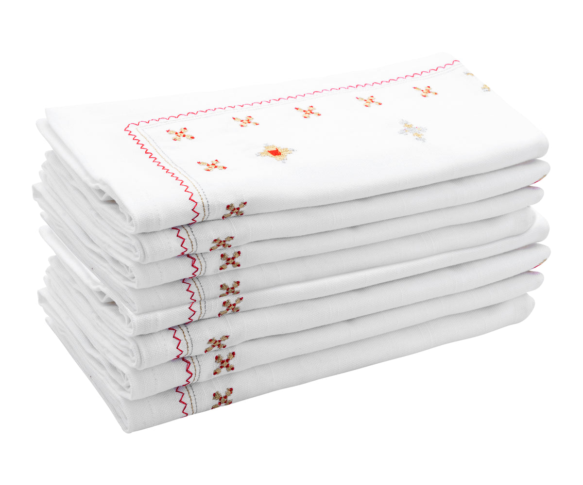 Stacked Red cloth napkins with a textured waffle weave, offering a blend of style and functionality. Stacked Red cloth napkins with a textured waffle weave, offering a blend of style and functionality.