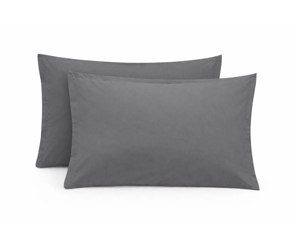 modern gray cotton pillowcase for everyday bed styling modern gray cotton pillowcase for everyday bed styling