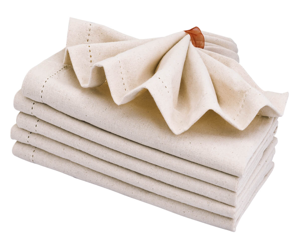 Custom Natural Cloth Napkins - Personalized Napkins