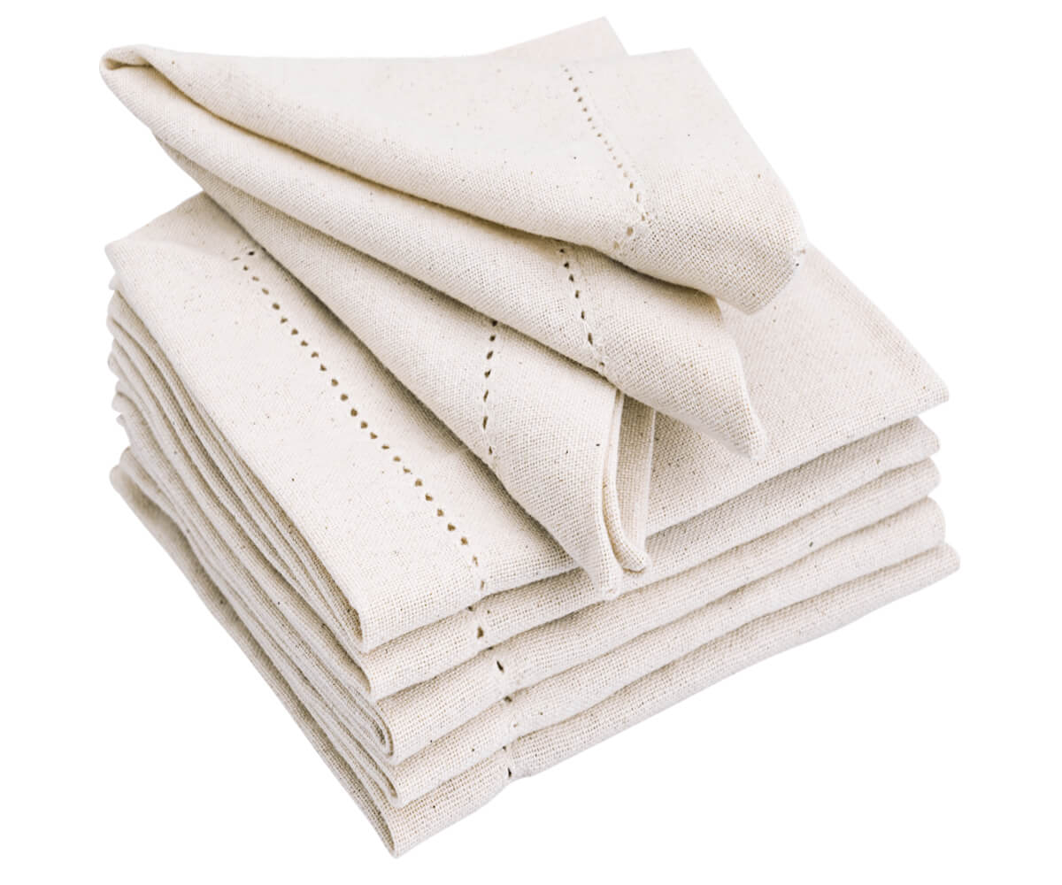Custom Natural Cloth Napkins - Personalized Napkins Custom Natural Cloth Napkins - Personalized Napkins