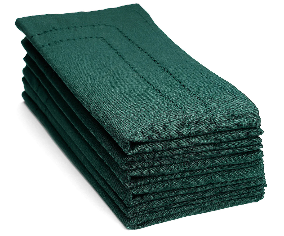 Elegant double hemstitch cotton wedding napkins for dining table décor Elegant double hemstitch cotton wedding napkins for dining table décor