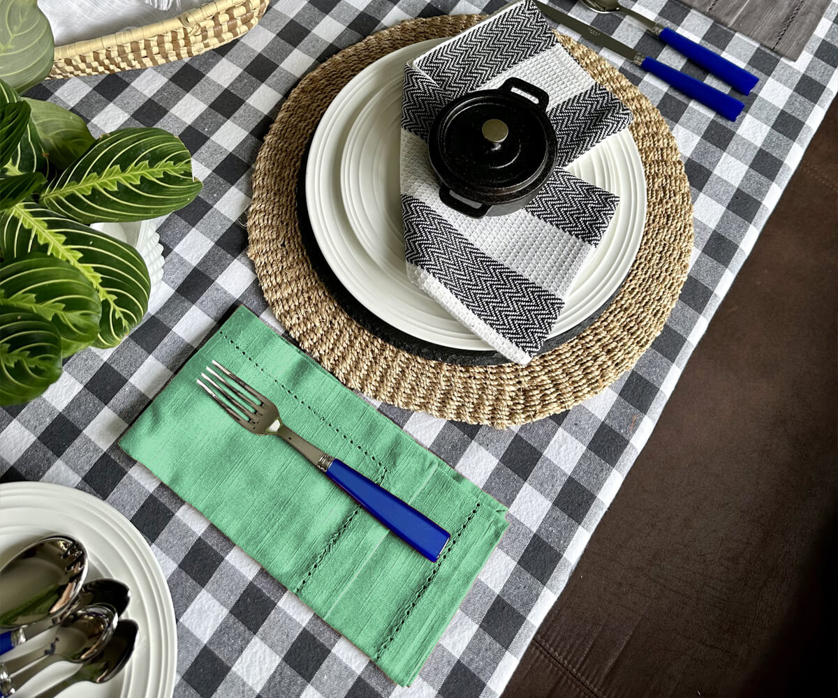 Cotton Dinner Napkins - Hemstitched Cloth Napkins Cotton Dinner Napkins - Hemstitched Cloth Napkins