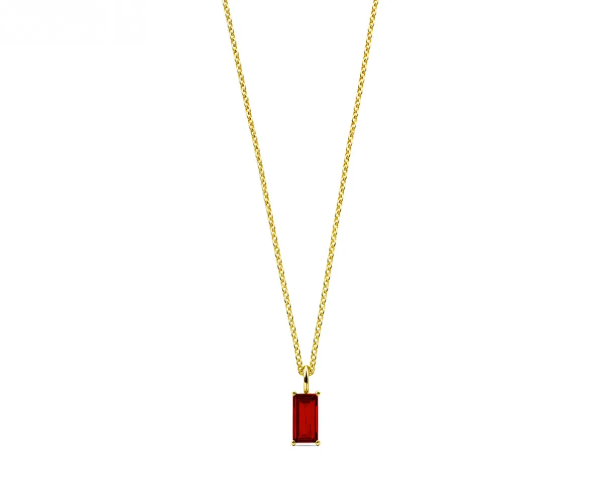 Elegant ruby necklace on adjustable gold plated chain Elegant ruby necklace on adjustable gold plated chain