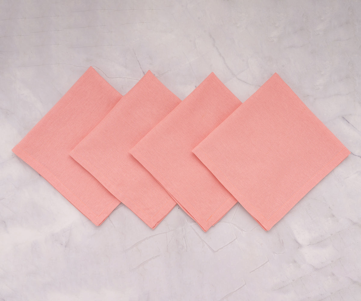 Set of light pink fabric napkins for wedding Set of light pink fabric napkins for wedding
