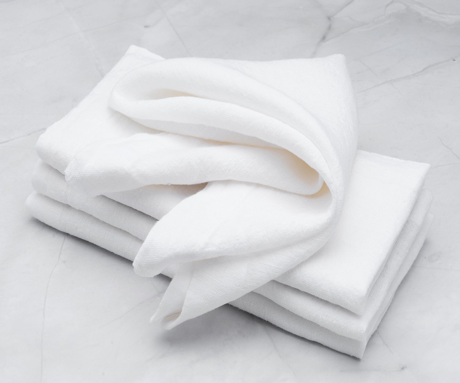 All cotton and linen - White linen napkins All cotton and linen - White linen napkins
