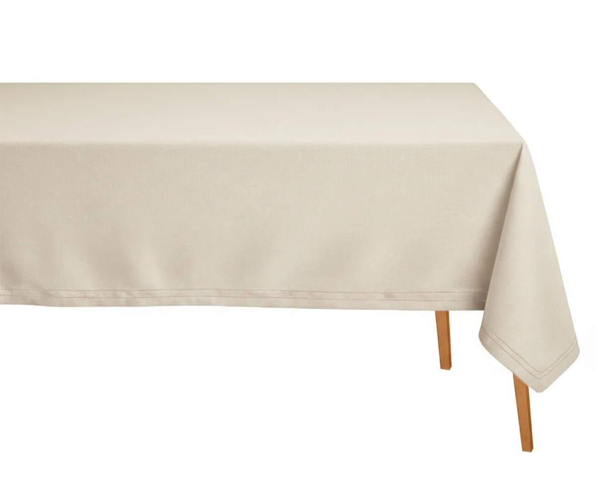 Double hemstitched cotton table linen for weddings, holidays, and family meals Double hemstitched cotton table linen for weddings, holidays, and family meals