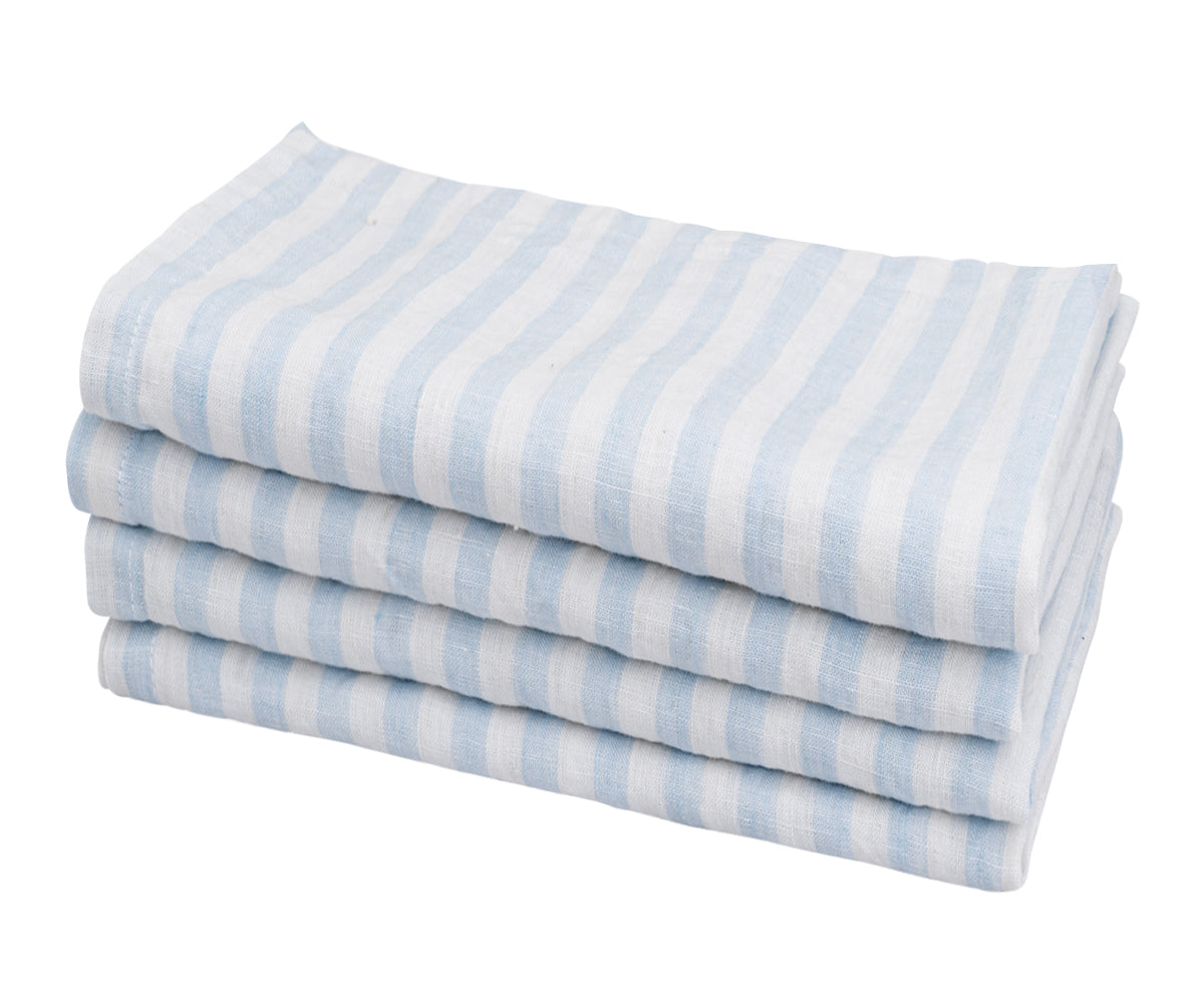 Light blue linen napkins | All cotton and linen Light blue linen napkins | All cotton and linen