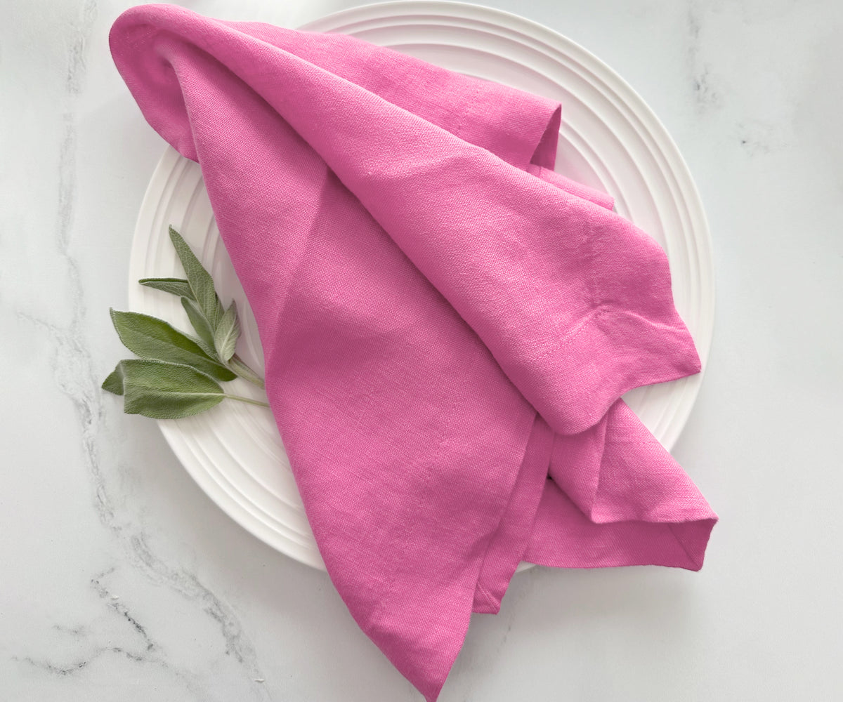 Baby Pink Linen Napkins Baby Pink Linen Napkins
