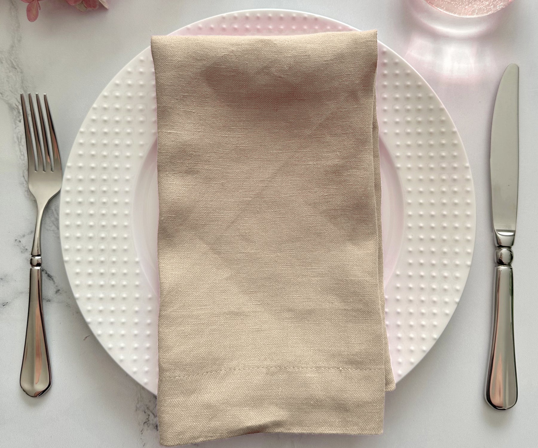 Beige Linen Napkins Set of 4 Beige Linen Napkins Set of 4