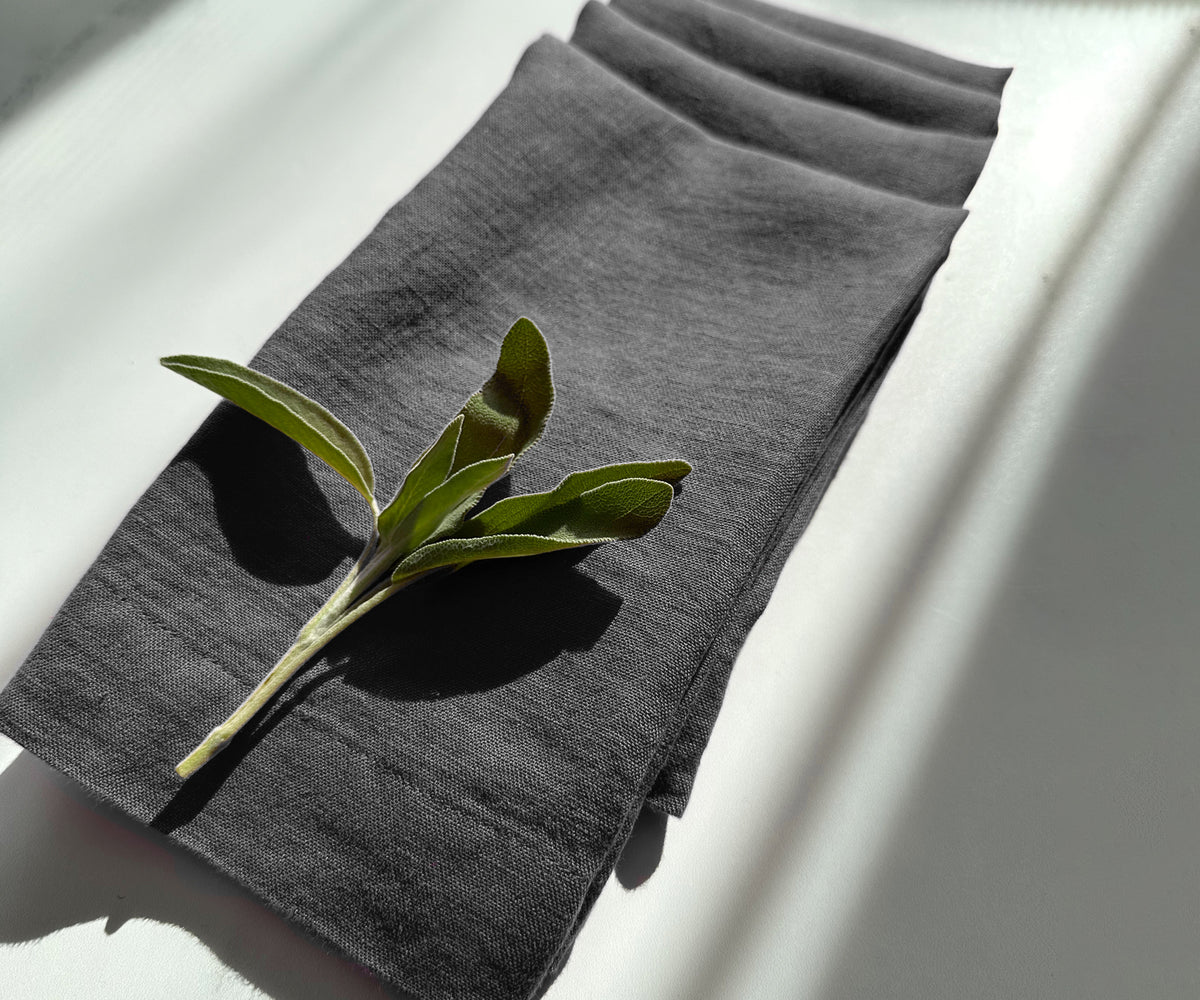 Black Linen Napkins Black Linen Napkins