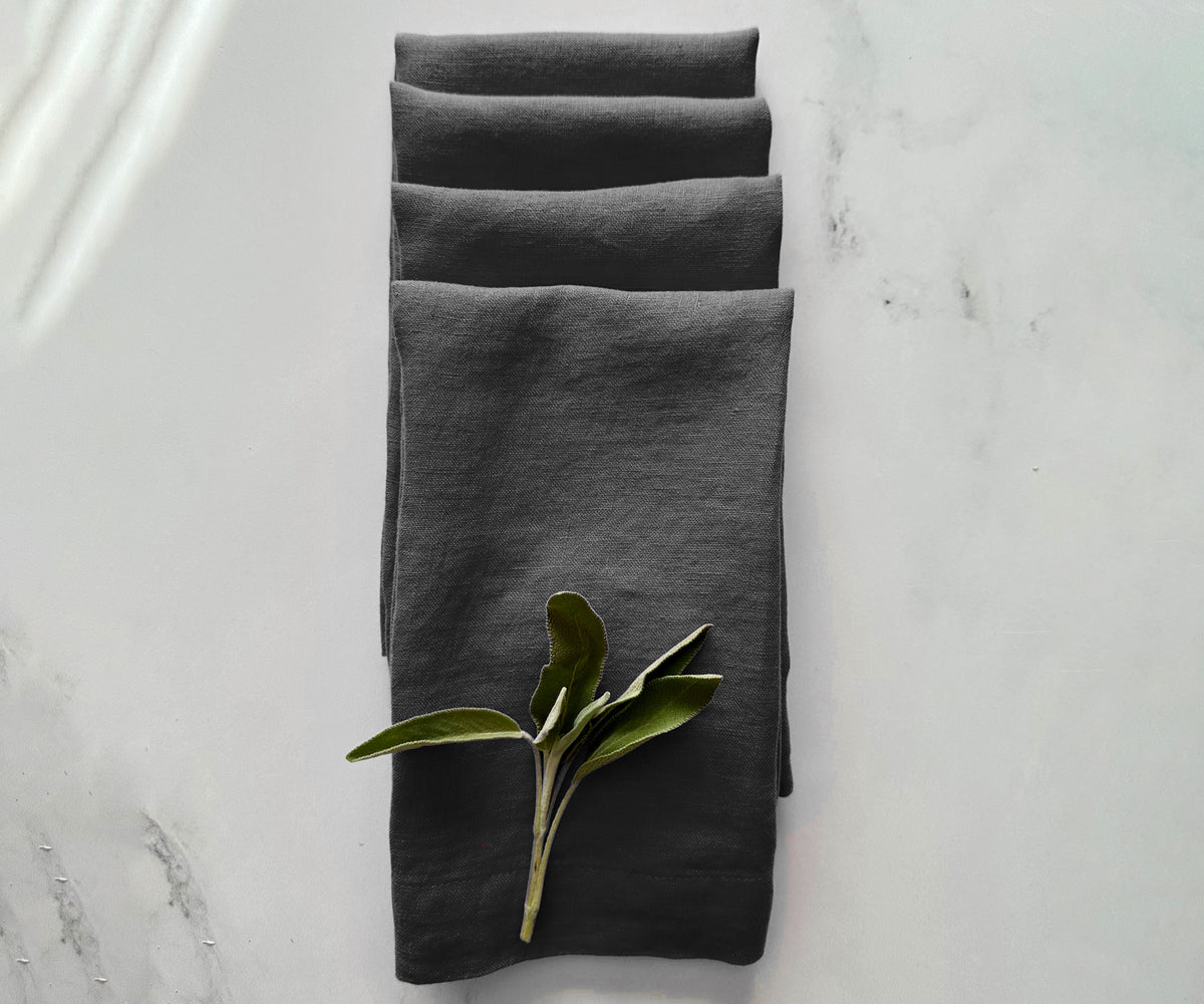 Black Linen Napkins Black Linen Napkins