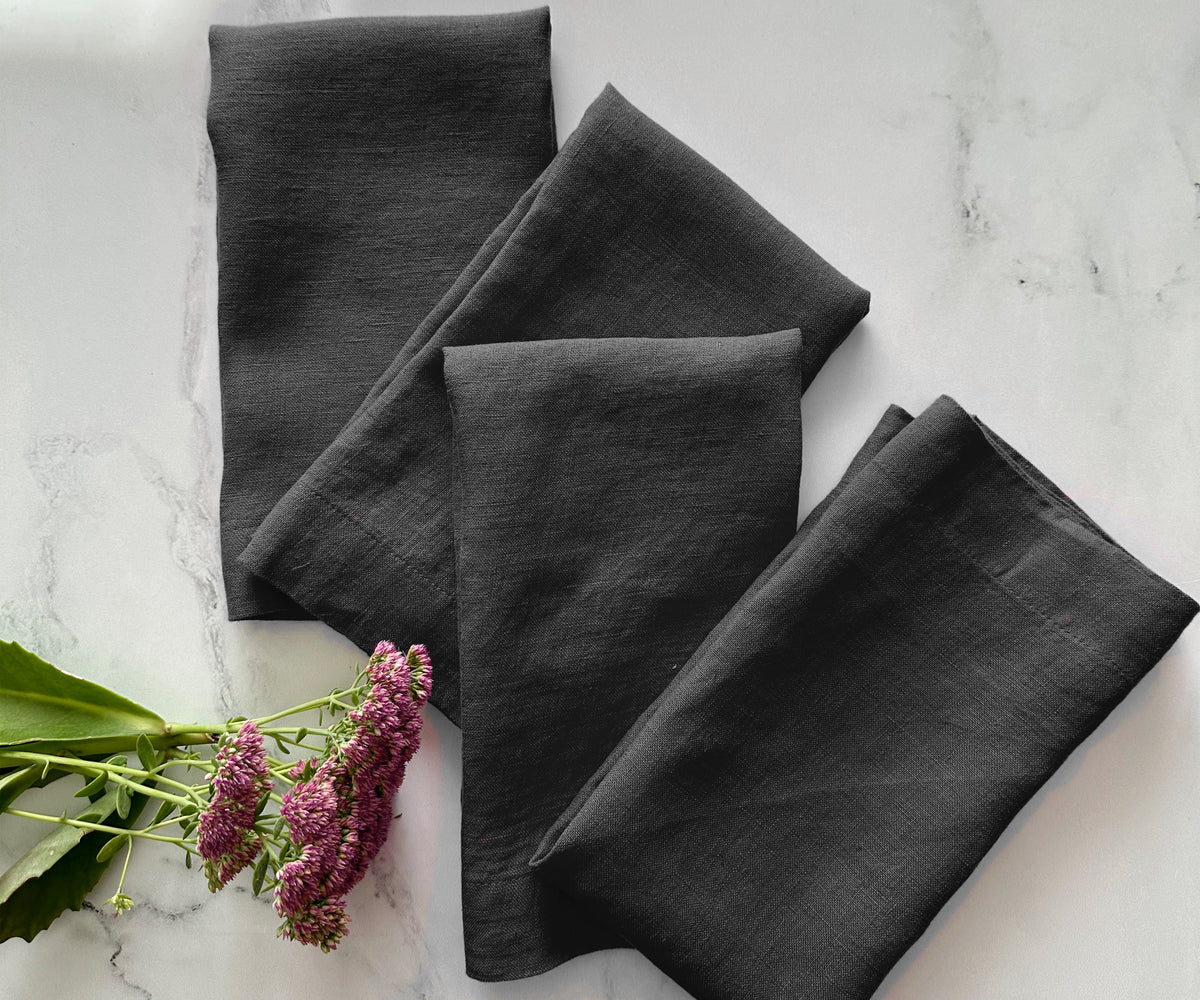 Black Linen Napkins Black Linen Napkins