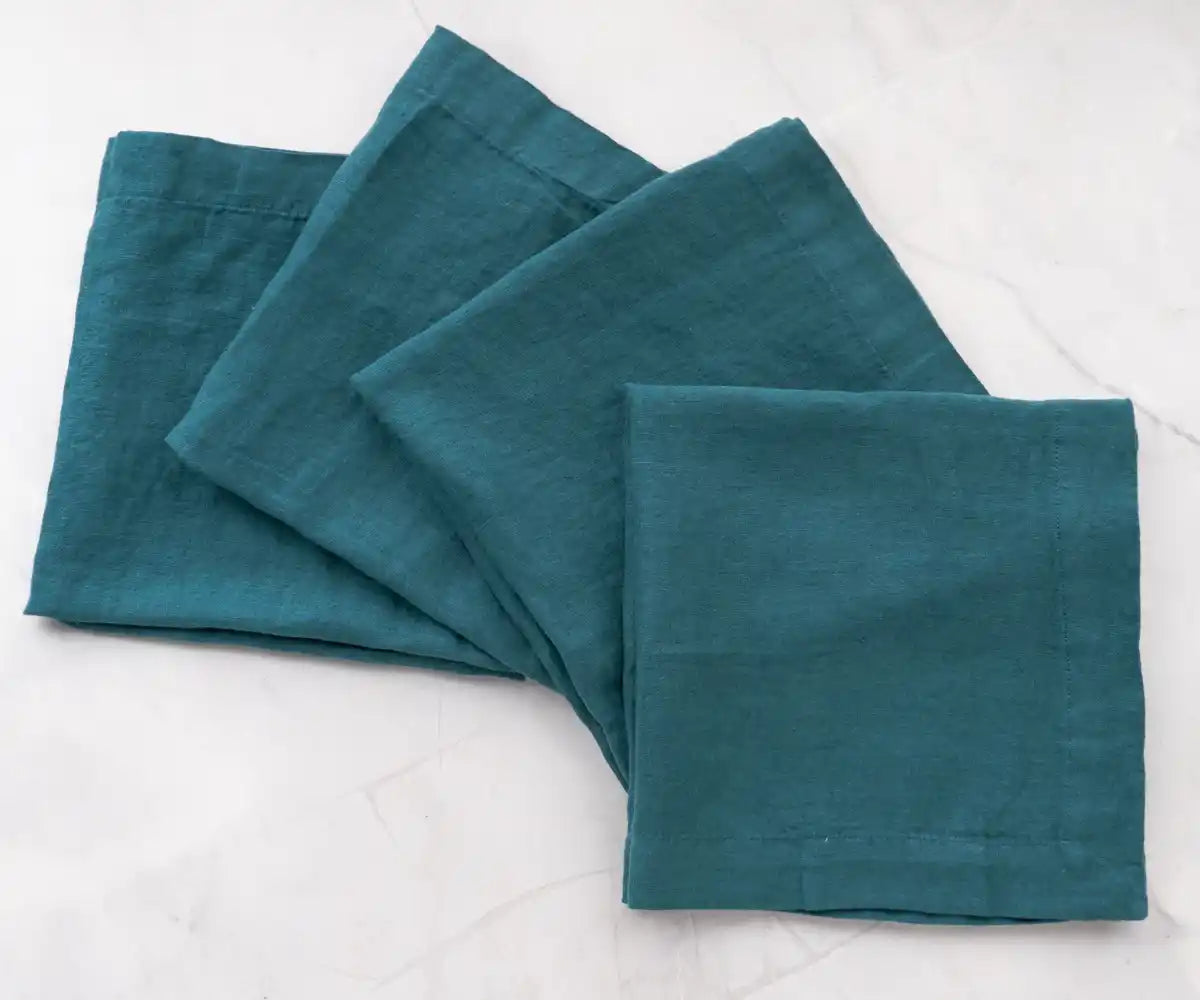 Forest Green Napkins Set of 4 Forest Green Napkins Set of 4